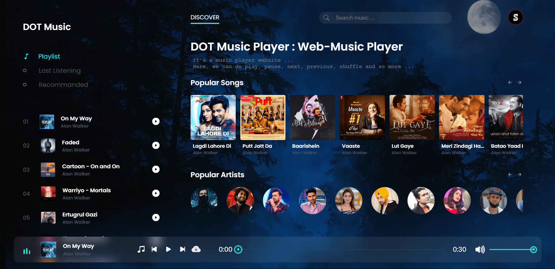 Web Music Player